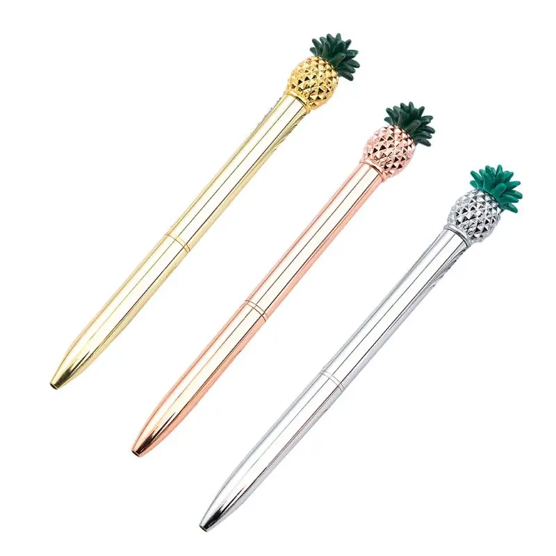 

1.0mm Metal Pineapple Ballpoint Pen Signature Writing Tools Kawaii Stationery 53CC