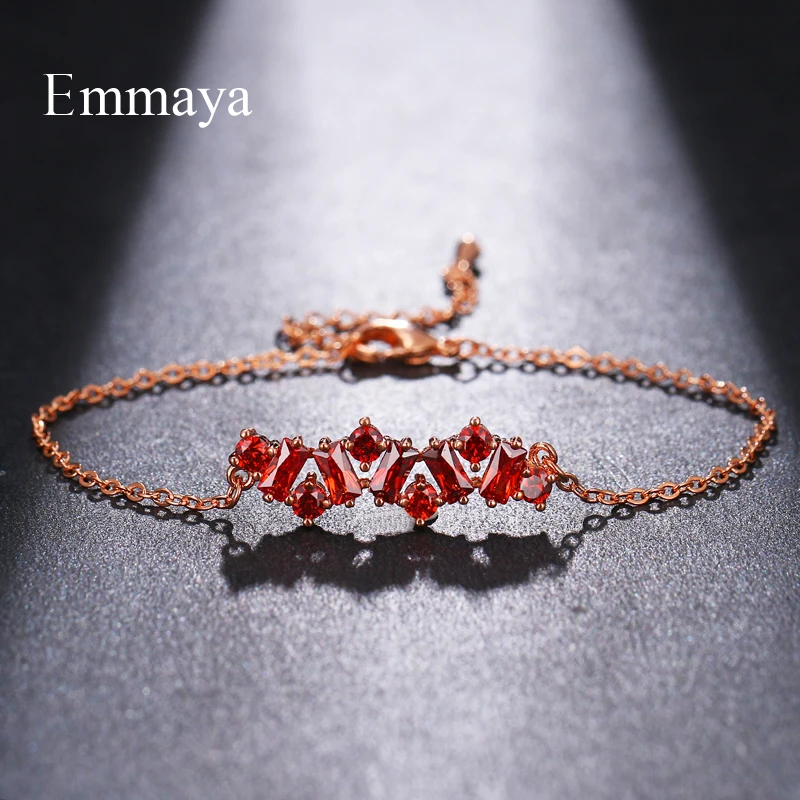 Модный регулируемый браслет EMMAYA из круглого и прямоугольного циркония для