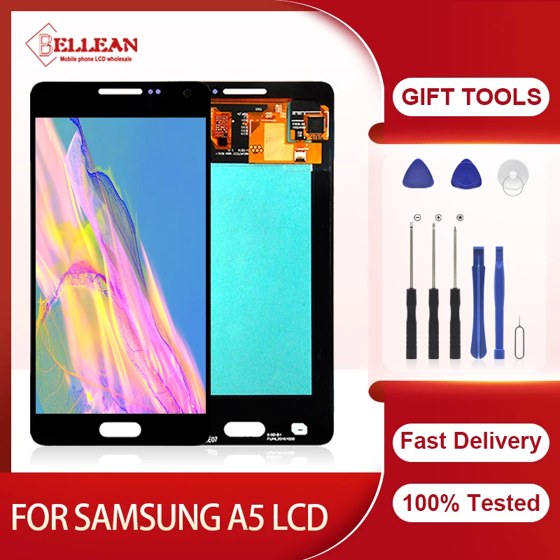 100% протестированный OLED-дисплей 5 0 дюйма A500 для Samsung Galaxy A5 2015 ЖК-дисплей с сенсорным