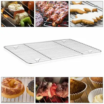 

Stainless Steel Non-stick Cake Cooling Grid Baking Tray For Cookie Pie Bread Cake Baking Rack BBQ Kitchen Tools
