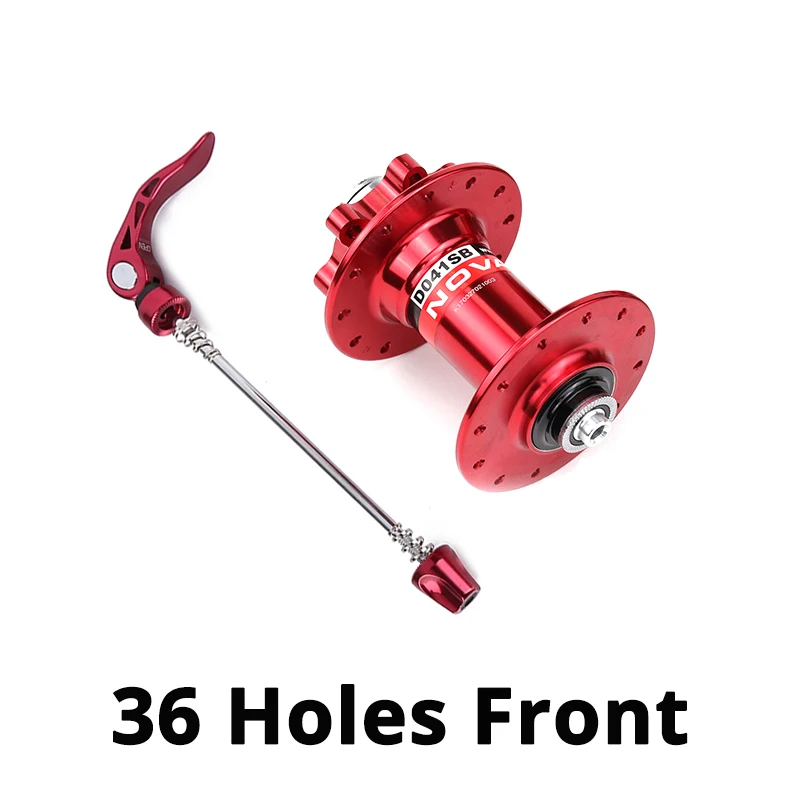 Red Front 36H NOVATEC сплав J-HOOK ступицы D041SB D042SB дисковые карты тормоза с роторами MTB горный велосипед ступицы подшипник велосипеда hubs32 36 отверстий 32h 36h - Color: Red Front 36H