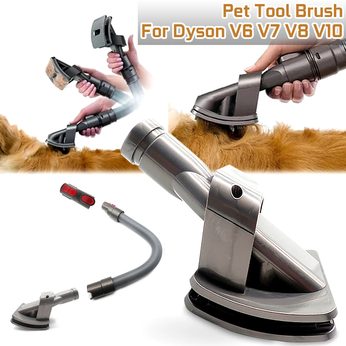 Dog Pet Vacuum Cleaner Accessories For Dyson Vacuum V6 V7 V8 V10 Hose