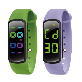 

2x Potty Training Watch - Water Resistant Baby Reminder Timer for Girls and Boys 9 Loop Songs - Green & Purple
