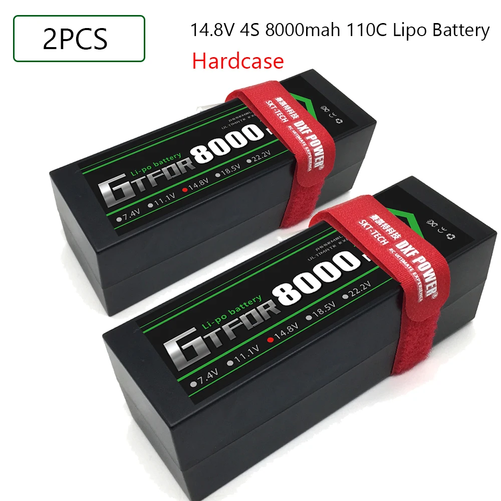 GTFDR 8000mAh 14 8 V 110C/220C Lipo батарея жесткий чехол Deans/XT60/XT90/EC5 разъем для 1/8 1/10 Багги Tuggy RC