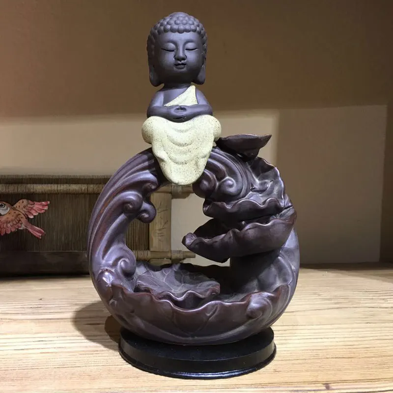 Держатель для благовоний для домашнего интерьера Hailanghe Western Sansheng Guanyin Tathagata тибетская горелка для благовоний с обратным потоком