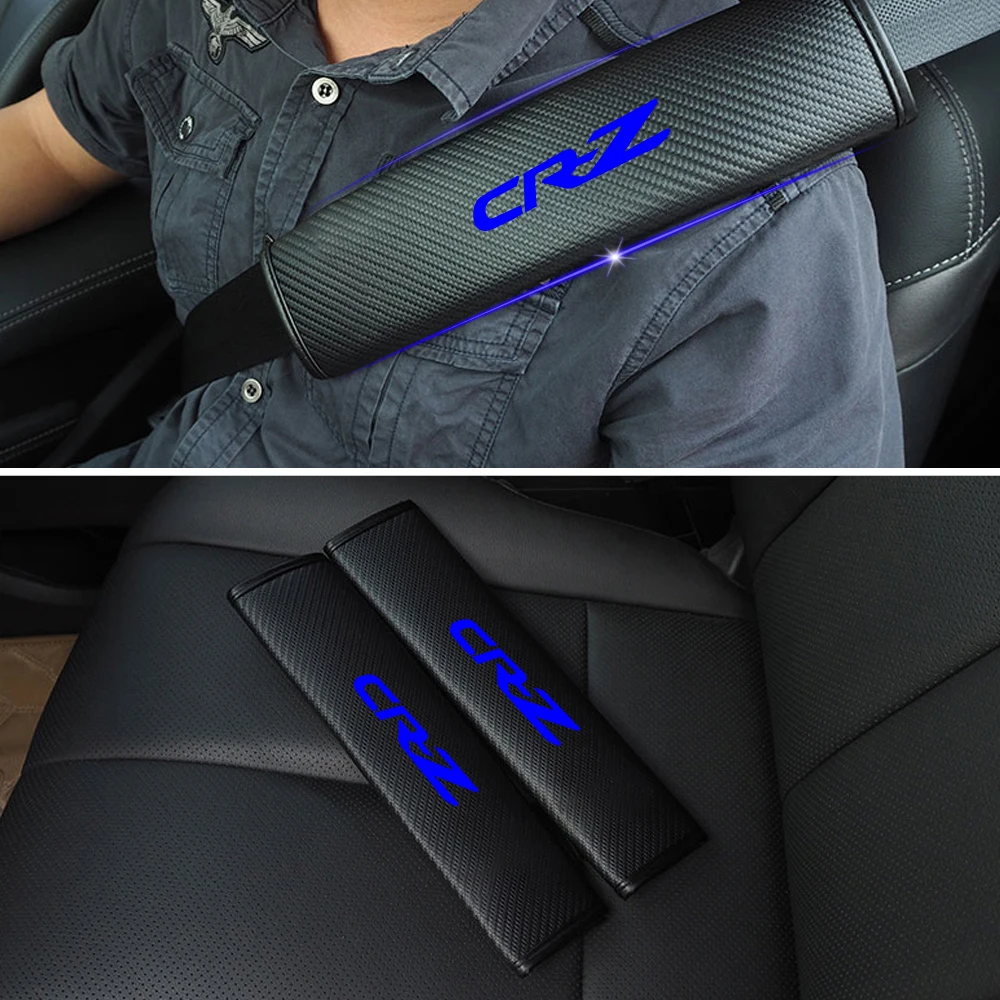 Светоотражающий автомобильный ремень безопасности, накладки на плечо, безопасный чехол на ремень безопасности для Honda CR-Z CRZ, автостайлинг, автозапчасти, 2 шт