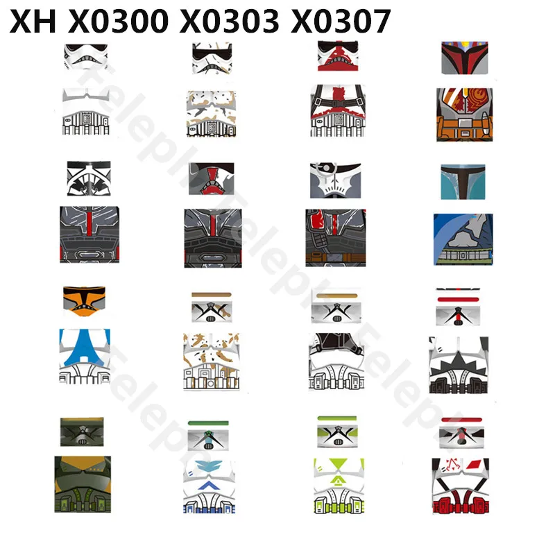 Одиночная распродажа фигурка космической войны X0303 X0307 клон солдат эвакуатор