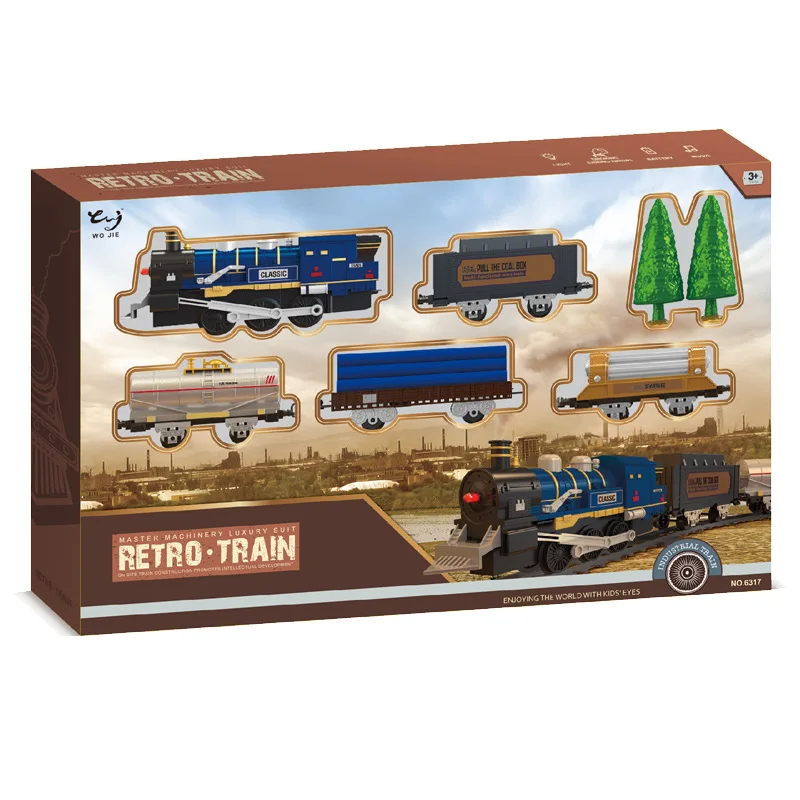 Free Shopping Electric Rail Car Train Toy With Lights Music Electric Rail Train For Children Railway Train 5