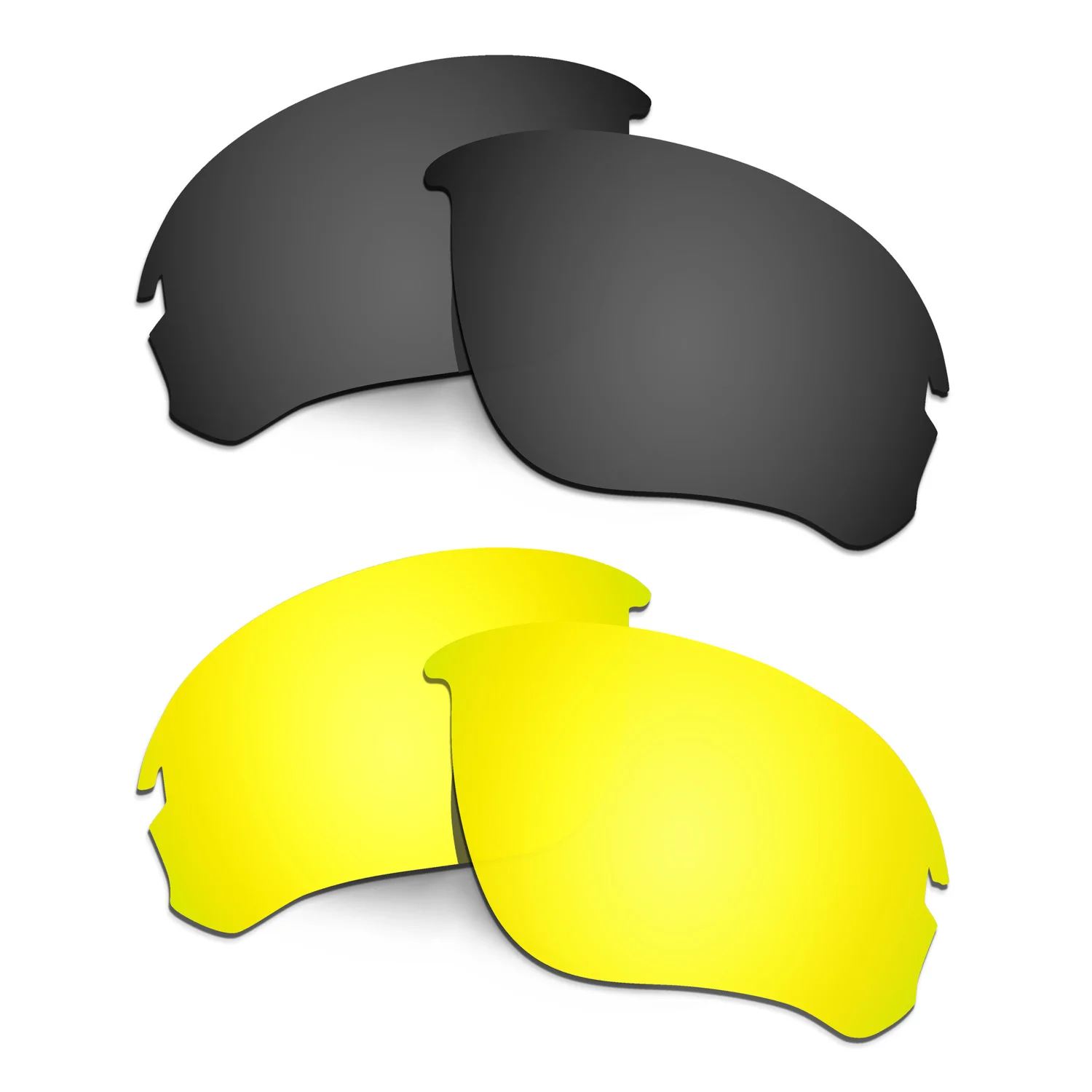 

HKUCO Polarized Replacement Lenses For SI Speed Jacket OO9228 Sunglasses Black/Gold 2 Pairs