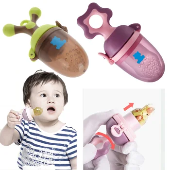 

New Baby Pacifiers extruding fresh fruit baby food Safe baby feeding Pacifier Newborn food feeder kids fruit teat food accessory