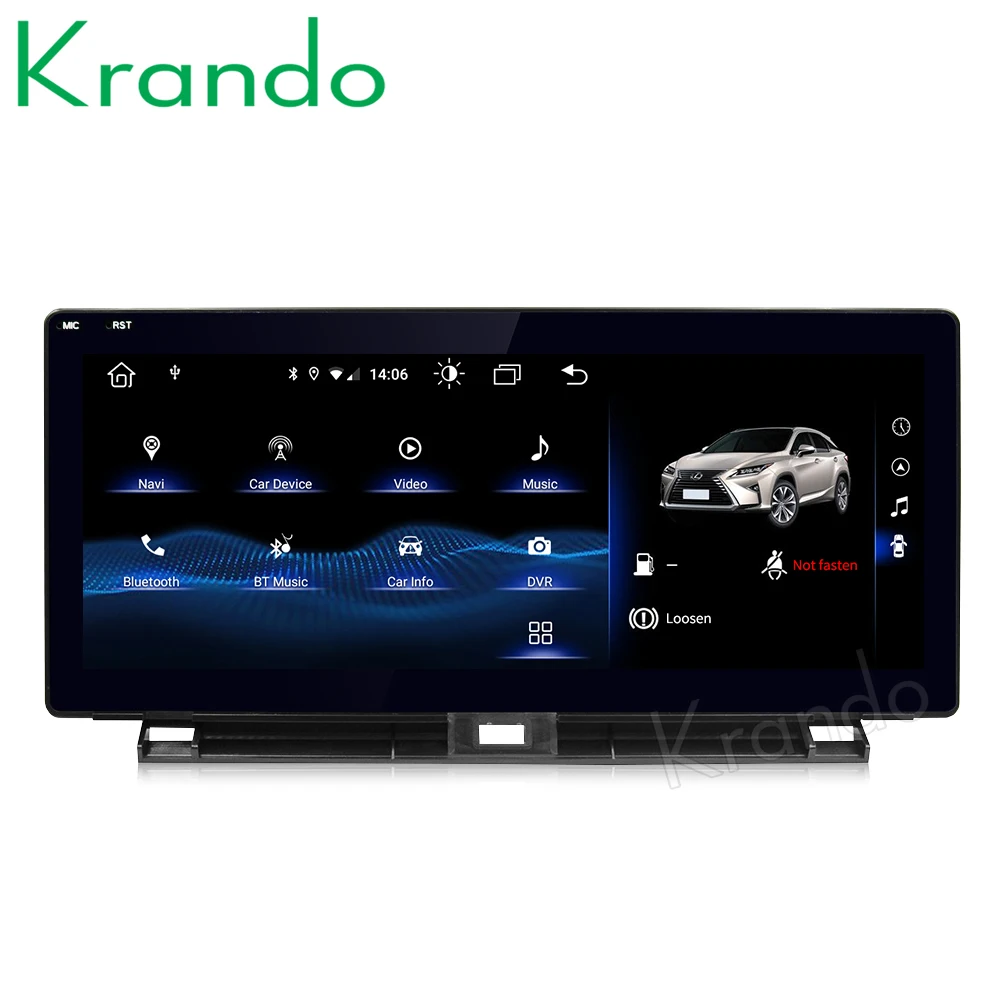 Krando Android 10.0 4G 64G 10.25'' Car Radio Audio For Lexus NX 2013-2019  Navigation Player BT WIFI headunit Carplay GPS