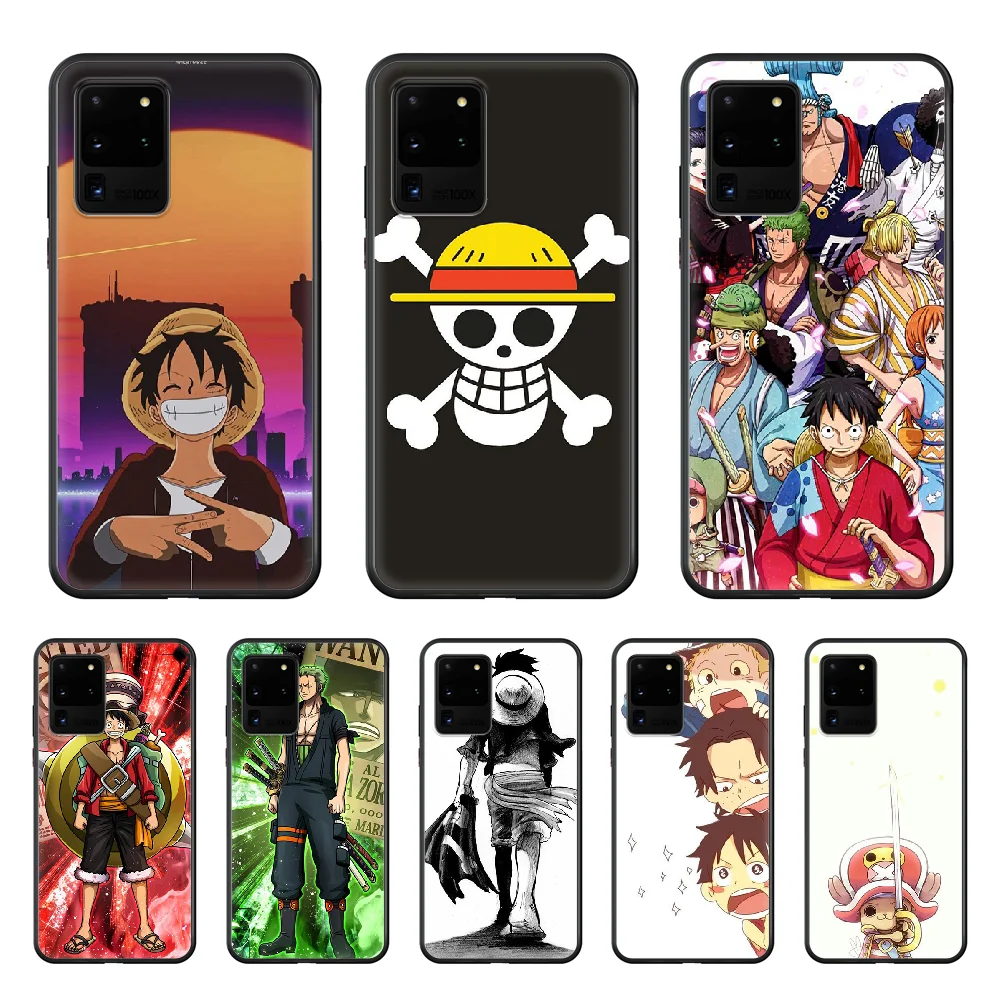 

Anime Luffy Style Case Phone Case cover hull For SamSung Galaxy S 6 7 8 9 10 20 Plus Edge E 5G Lite Ultra black back silicone