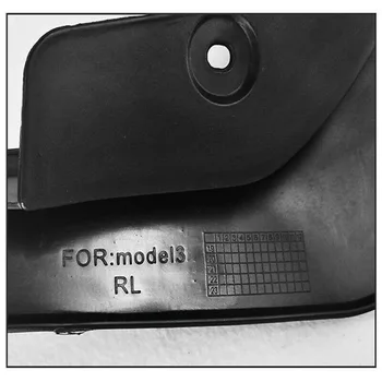 

Car Mud Flaps Splash Guard Fender Black Carbon Fiber Frame Mouldings For Tesla Model 3 2019 Exterior Parts Trim