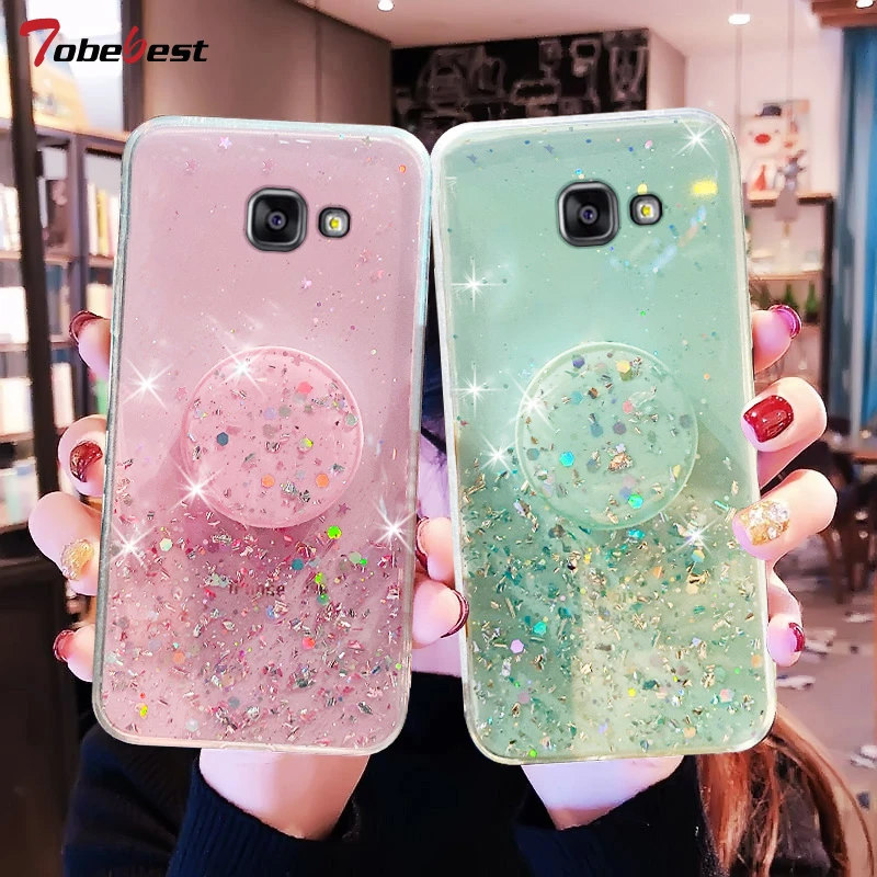 Funda teléfono con de lámina plateada para Samsung Galaxy j7 Prime, funda silicona suave con brillo brillante|Fundas antigolpes para teléfono| - AliExpress