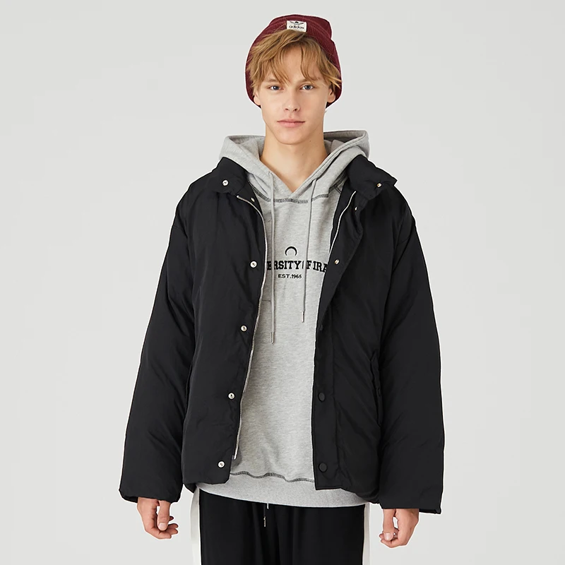 Down Jacket Men Parka Picture Print Jacket Men Hip Hop Windbreaker Streetwear Casual Fashion Thick Jacket Coat Warm Outwear