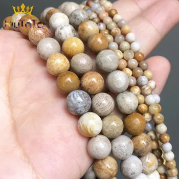 

Natural Chrysanthemum Agates Round Stone Beads For Jewelry Making DIY Bracelet Necklace Earrings Accessories 15'' 4/6/8/10/12mm