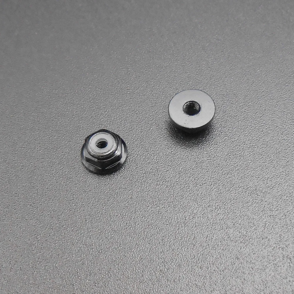 5Pcs M2 Nylon Insert Lock Nuts Nyloc Hex Flange Lock Nut Aluminum Nuts 2MM Black Anodic oxidation GB 1LOT=5PCS*BT882X5
