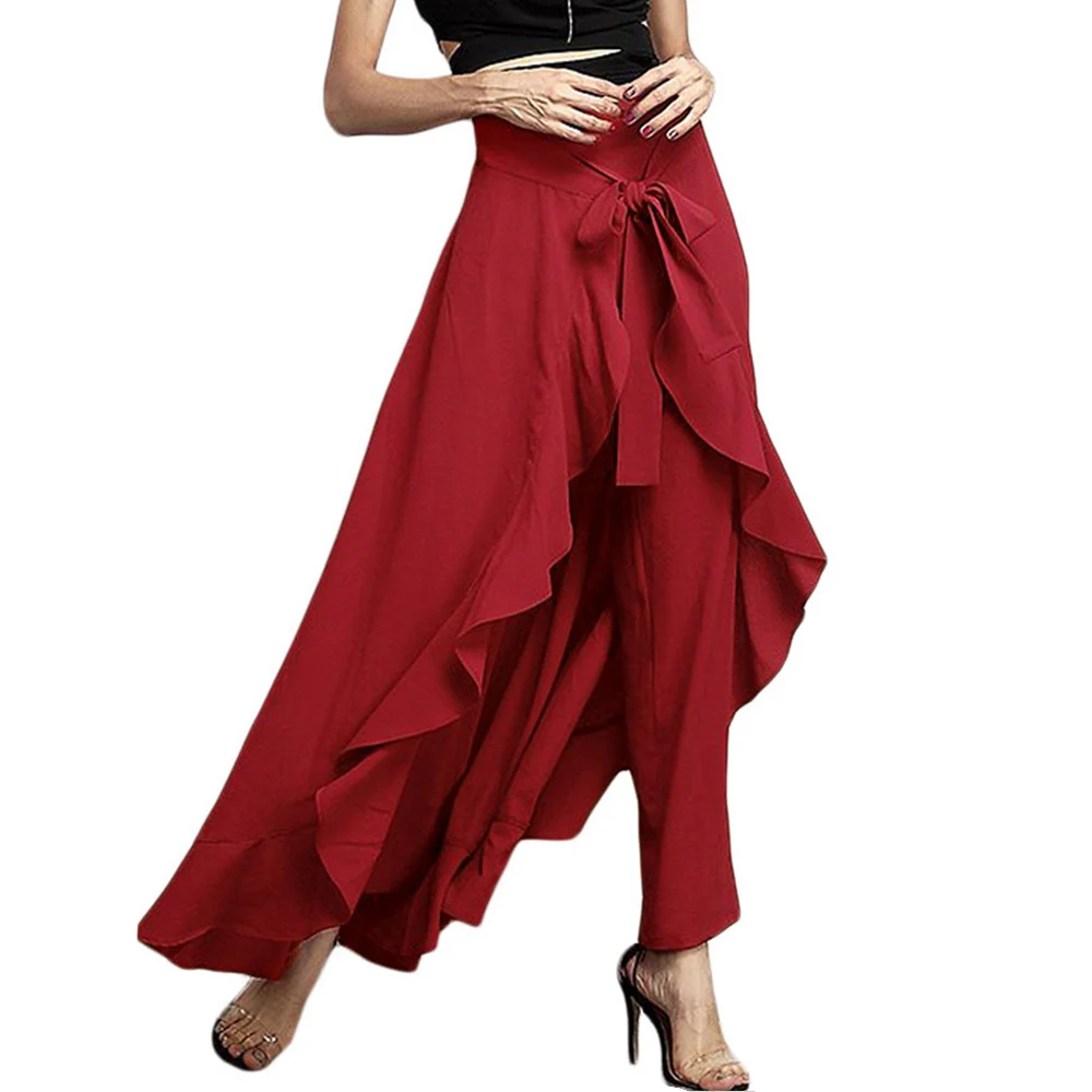 Однотонные офисные темпераментные брюки Kenancy женские широкие модные свободные