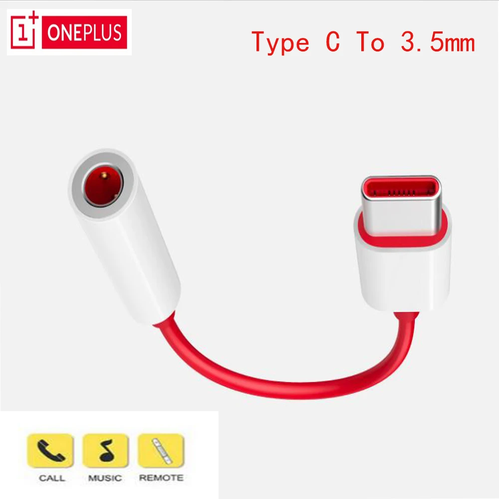 Оригинальный адаптер для наушников Oneplus с разъемом типа C на 3 5 мм кабель