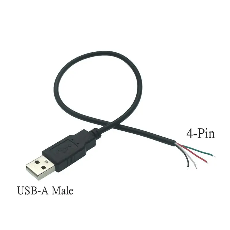 0.3m/1m/2m 5V USB Power Supply Cable 2 Pin 4 Pin Charger