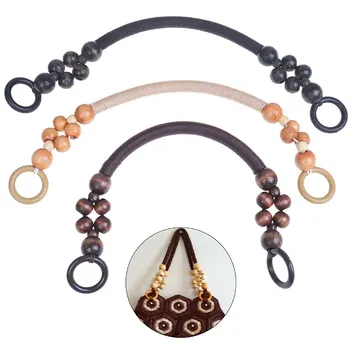 

46 cm High Quality Wood Plastic Bead Rope Bag Strap Handle Shoulder Belt for Women Handbag DIY Replacement Bag Parts Accessories