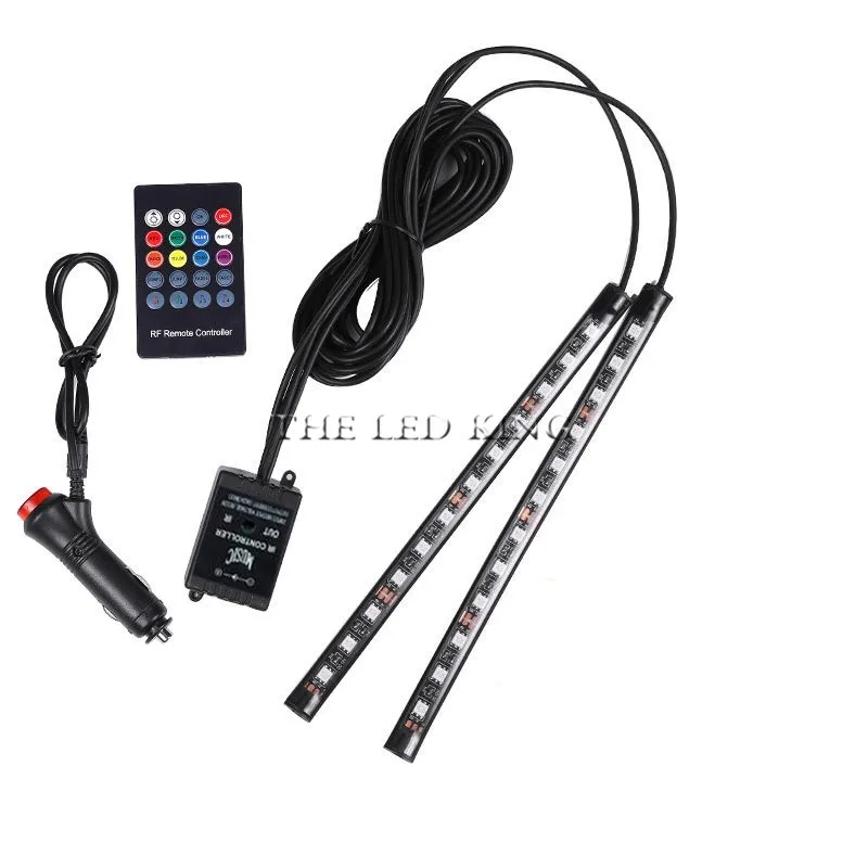 Автомобильная RGB Светодиодная лента декоративный дизайн автомобиля Автомобильная атмосферная лампа для салона автомобиля беспроводной пульт дистанционного управления/Голосовое управление
