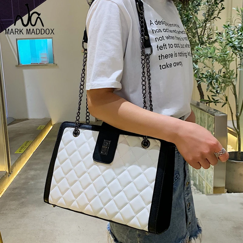 

Women Handbag Quilted Bag Set 2019 Leather Tote Chain Designer Luxury Ladies Crossbody Bag Channels High Capacity Famous Bolsa