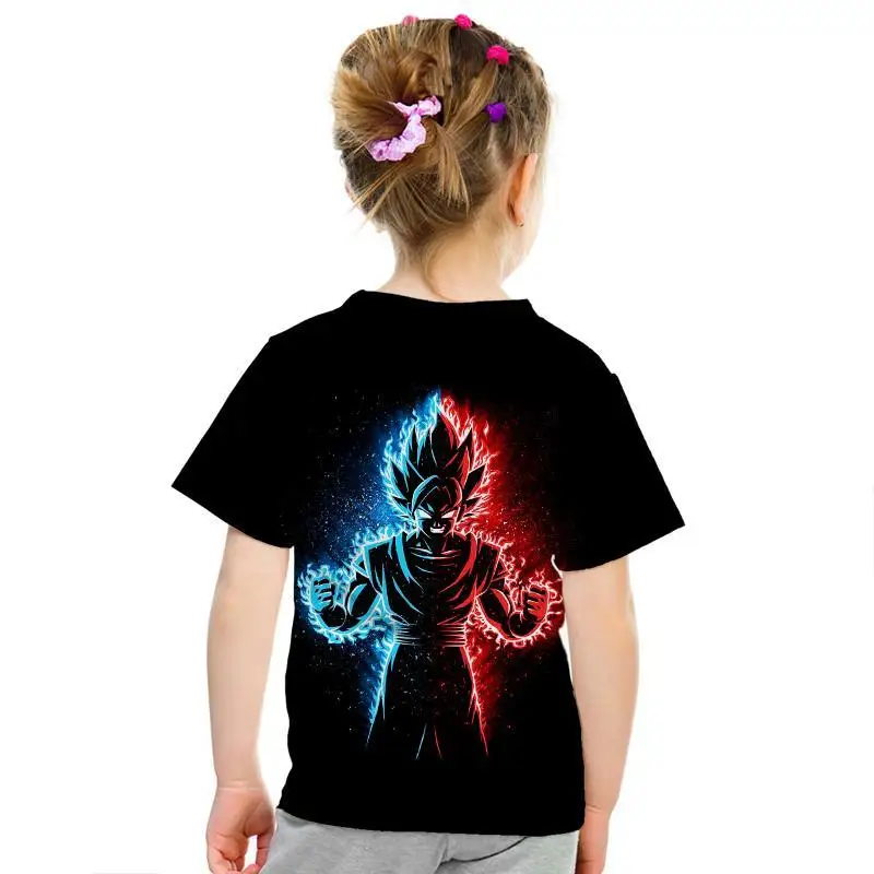 Dragon Ball Z Goku Saiyan/Shenlong patrn Dragon Ball анимацин nios camiseta nios Топы camiseta hombres nias camiseta Прямая поставка