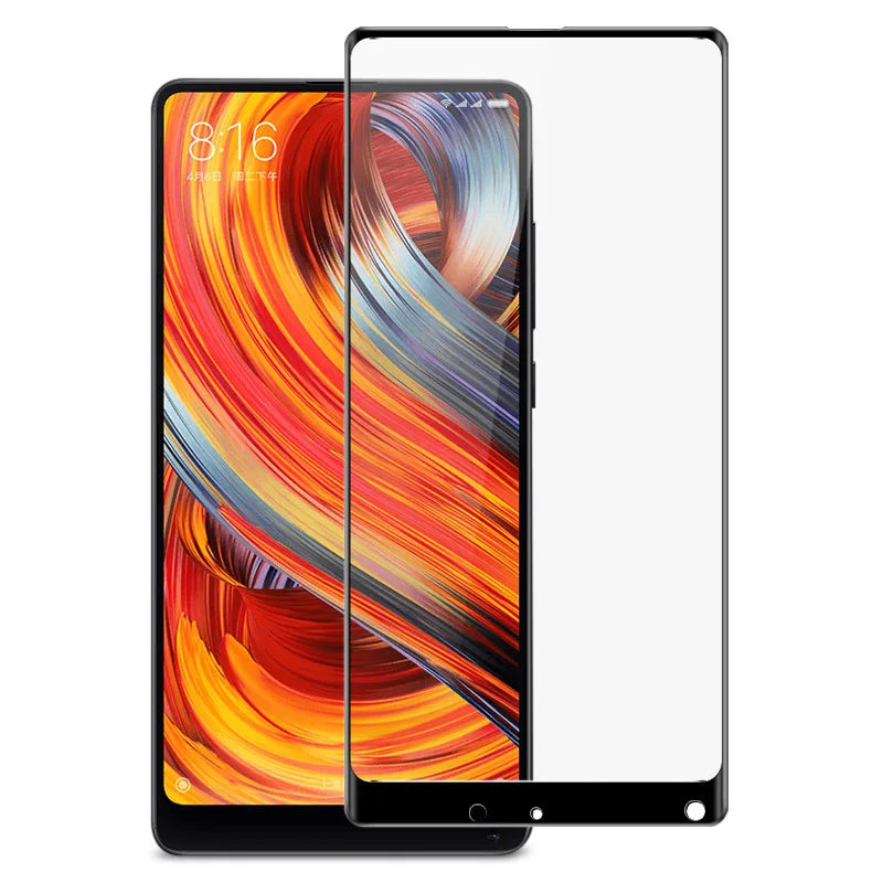 Черный IMAK 3D полное покрытие для Xiaomi mi Mix 2s закаленное стекло Xiaomi mi x2 защита экрана 3D изогнутые края для Xiaomi mi x2 стекло - Цвет: Черный
