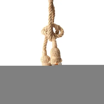 

E27 Industrial Pendant Lamp Double Head Vintage Edison Rope Home Restaurant Themed Party Decoration Hemp Rope