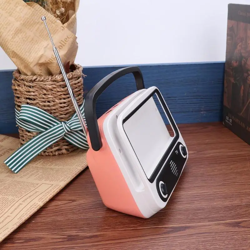 VKTECH Портативный ретро Bluetooth динамик беспроводной звуковой ящик мини мобильный телефон Фильмы ТВ держатель музыкальный плеер для U диск TF карта