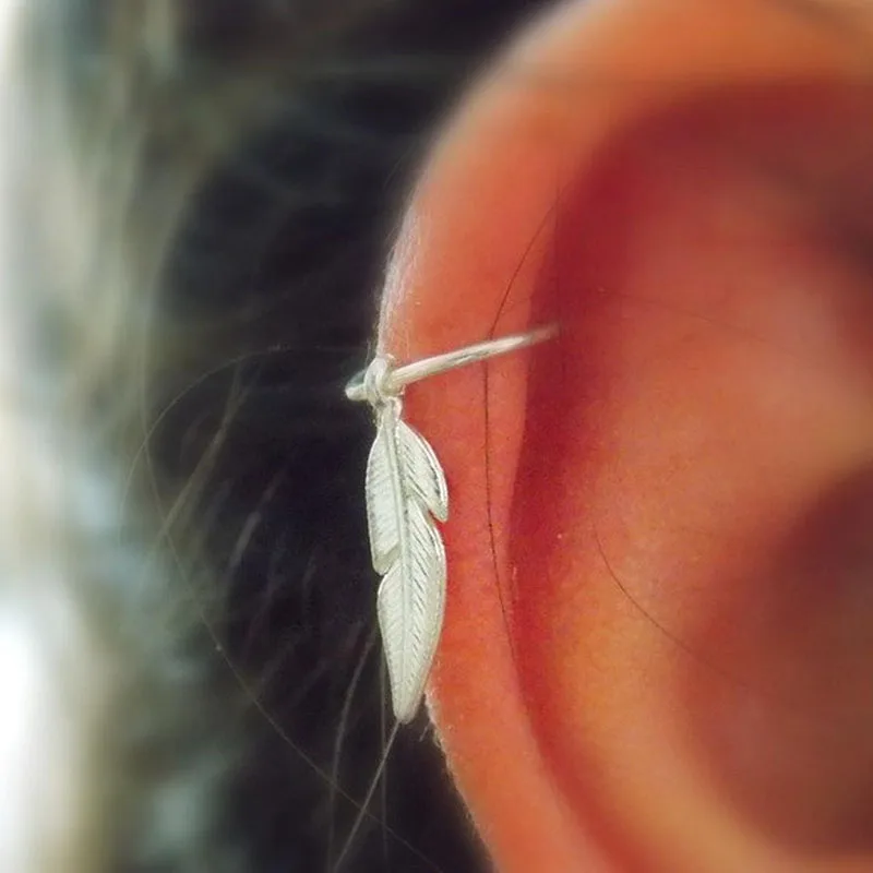 Tiny Leaf Cartilage Earring Body Piercing Helix Ring, Piercing Jewelry, Body Piercing Jewelry, Body Jewelry, Ear Piercing Jewelry, Body Piercing Earrings