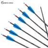 28/30/31 Inch Pure Carbon Arrows Spine 300 400 For Compound Recurve Bow LongBow Hunting Archery with Replaceable ArrowHeads 1