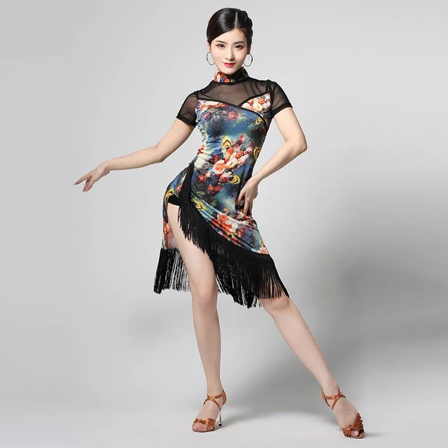 Robe De Danse Latine Pour Femmes, Robe De Compétition, Costumes De Danse À  Franges Pour Adultes, Costumes De Salle De Bal - Latine - AliExpress