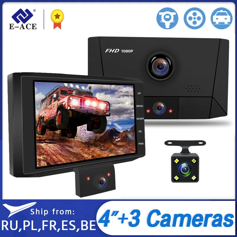 Дропшиппинг E ACE B13 DVR 4 0 дюйма авто рекордер 1080P FHD Dashcam ночного видения