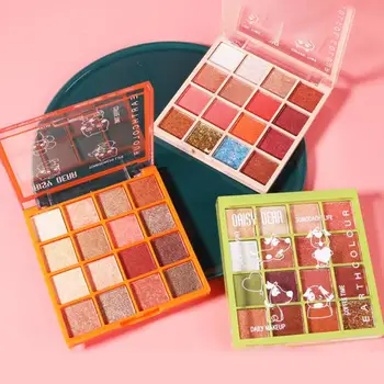 

16Color Eyeshadow Cute Pet Dancing Makeup Eye Shadow Palette Waterproof Glitter Eye Shadow Shimmer Beauty Glazed Make Eye Makeup