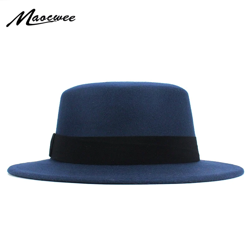 blue felt top hat