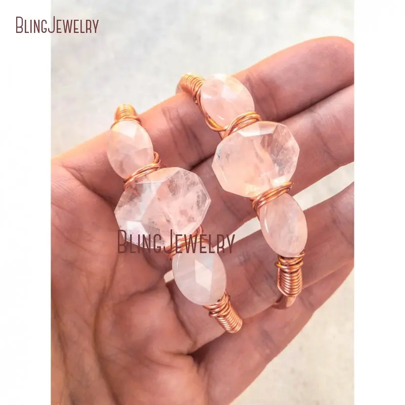 

Pink Quartzs Rose Gold Cuff Bracelet Crystal Cuff Boho Bracelet Rose Gold Jewelry Bridesmaid Bracelet Bridesmaid Jewelry BM27728