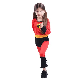

NEW female Costume Halloween Costume Mr. Incredible 2 jumpsuit Costume girls Cosplay Kids Superhero fancy dress
