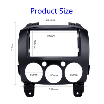 

For Mazda 2/Demio 2007-2014 Car Stereo Dash Panel 2 Din Frame Trim DVD CD Player