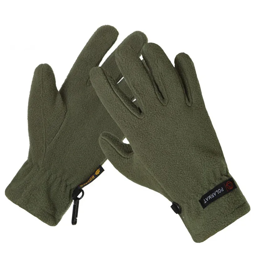 VIIANLES флисовые перчатки высокого качества Осень Зима теплые мужские и женские перчатки термальные зимние морозостойкие горные охотничьи M-XL - Color: GA095 Army green