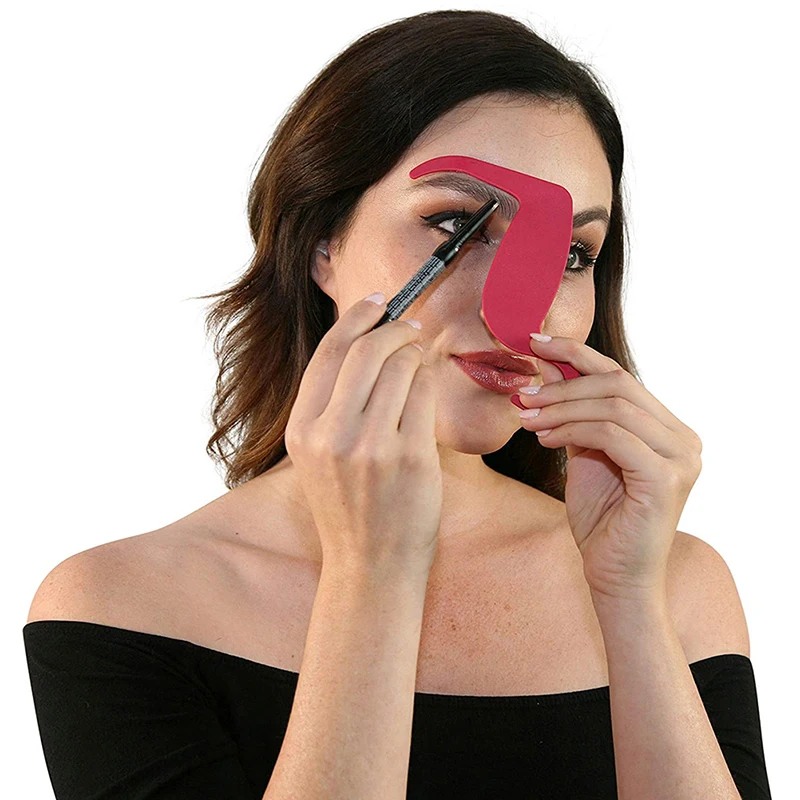 Professional Eyebrow Stencil For Makeup Brushes Set Eyebrow Pencil Tint Shaper Contouring Cheeks Nose