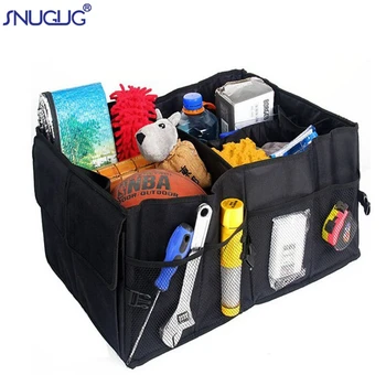 

Multi-Pocket Shopping Bag Portable Foldable Non-woven Reusable Large Grocery Tote Bag Car Organizer Truck Picnic Container Bags