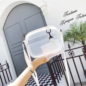 

Women Transparent Stylish PVC Crossbody Bags Fashion Clear Handbag Tote Shoulder Bag 20 x 4 x 15CM