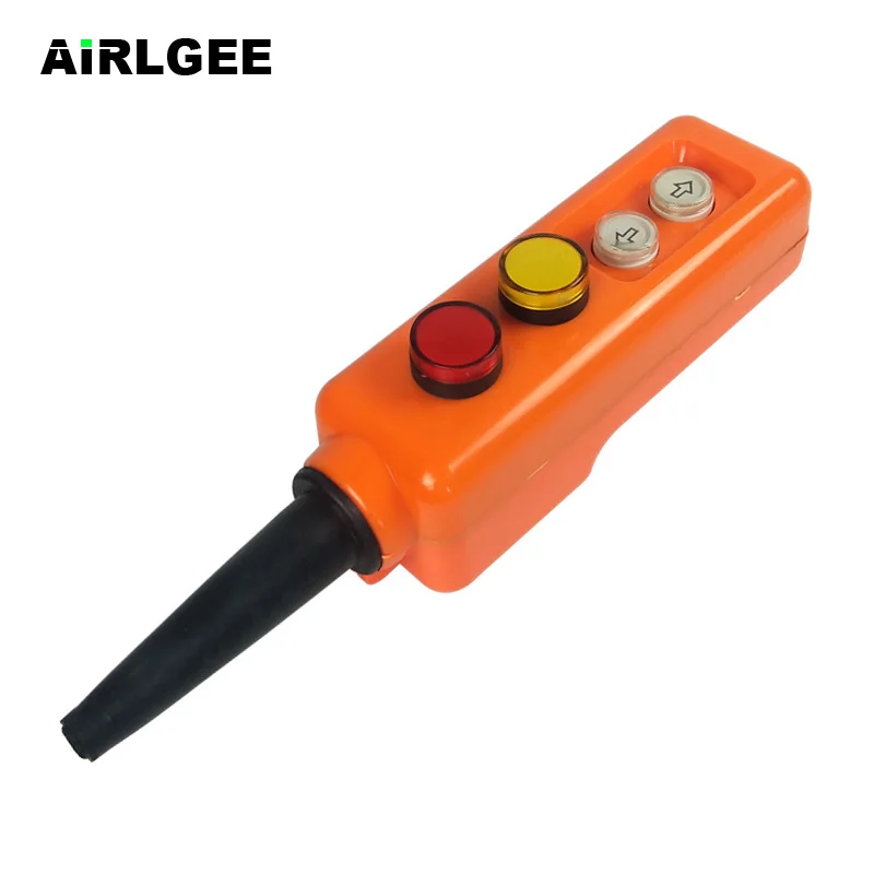 Red Yellow LED Lamp Up down Control Station Hoist Crane Push button ...