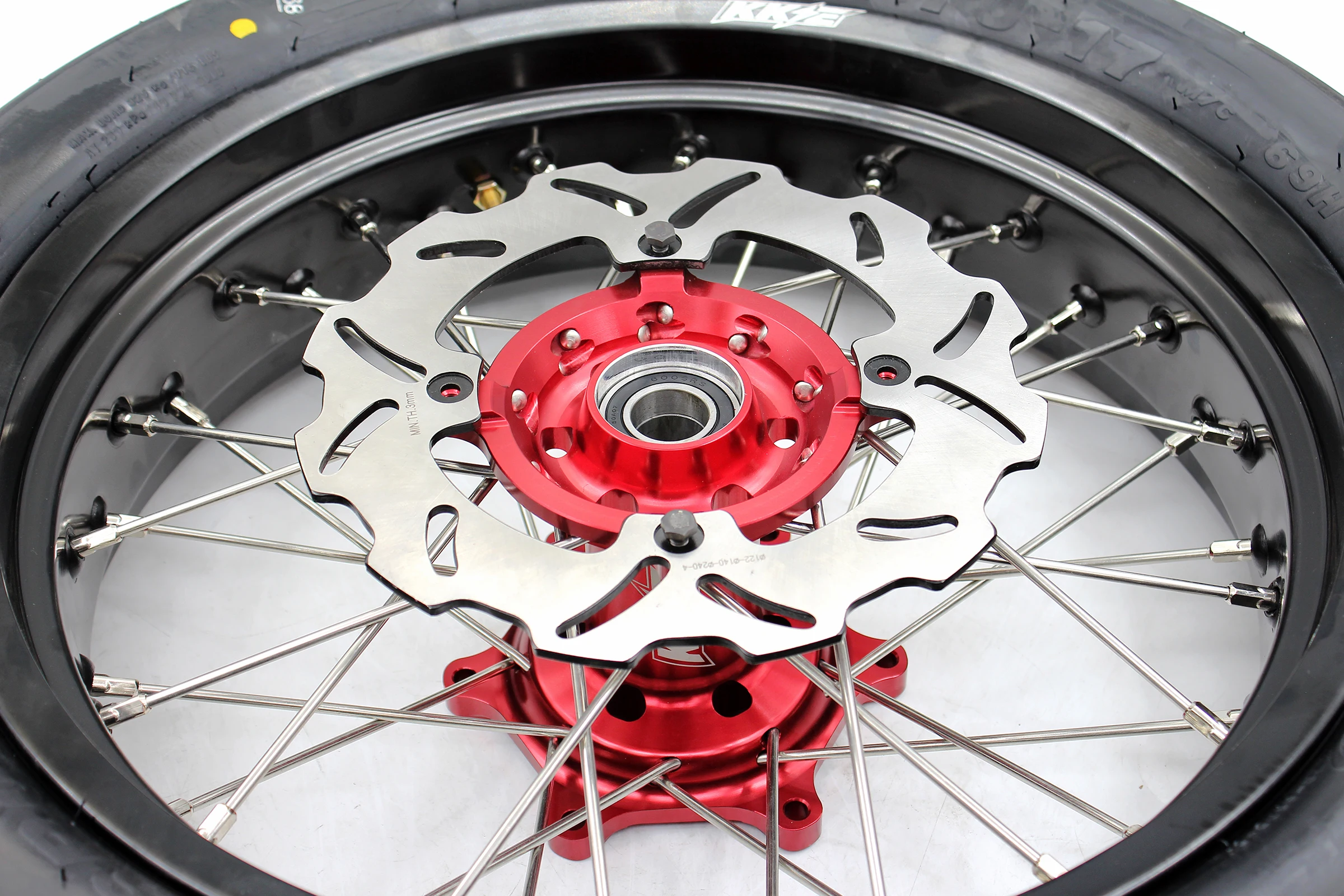 KKE 3 5/4 25 Supermoto колеса CST шины Набор для Honda CRF250X 2004 2020 CRF450X 2005 красный концентратор