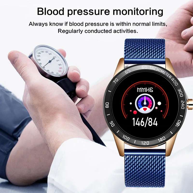  LIGE Fitness Smart Watch Waterproof Health Smart Watch Heart Rate Blood Pressure Monitor Pedometer  - 4000379307494