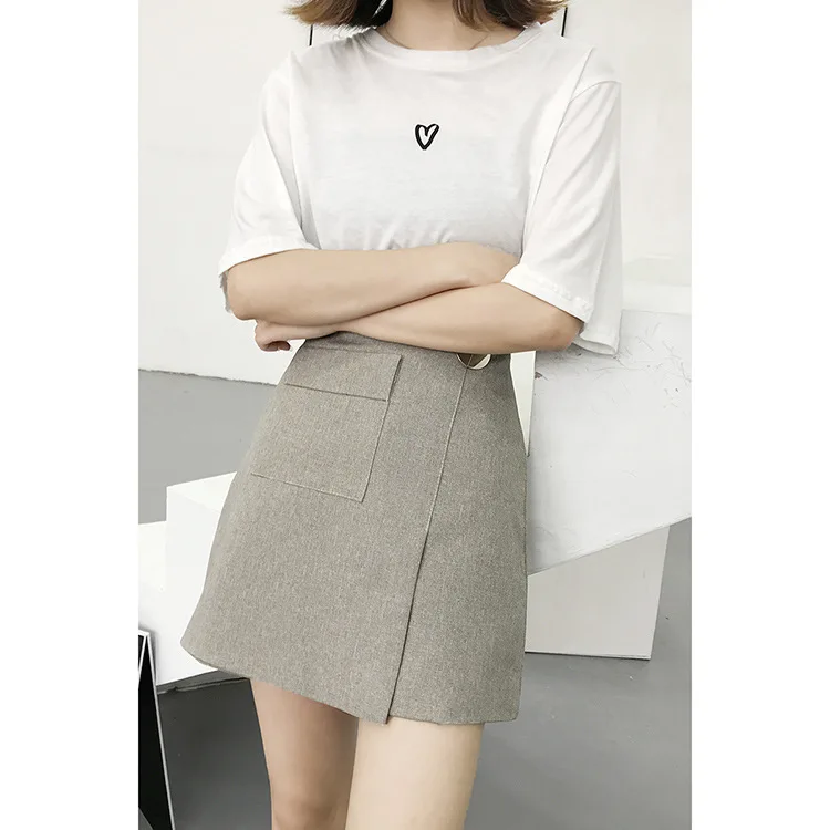 

Special Offer WOMEN'S Dress Processing Autumn Fashion Skirt High-waisted Solid Color Retro A- line Skirt 10.17