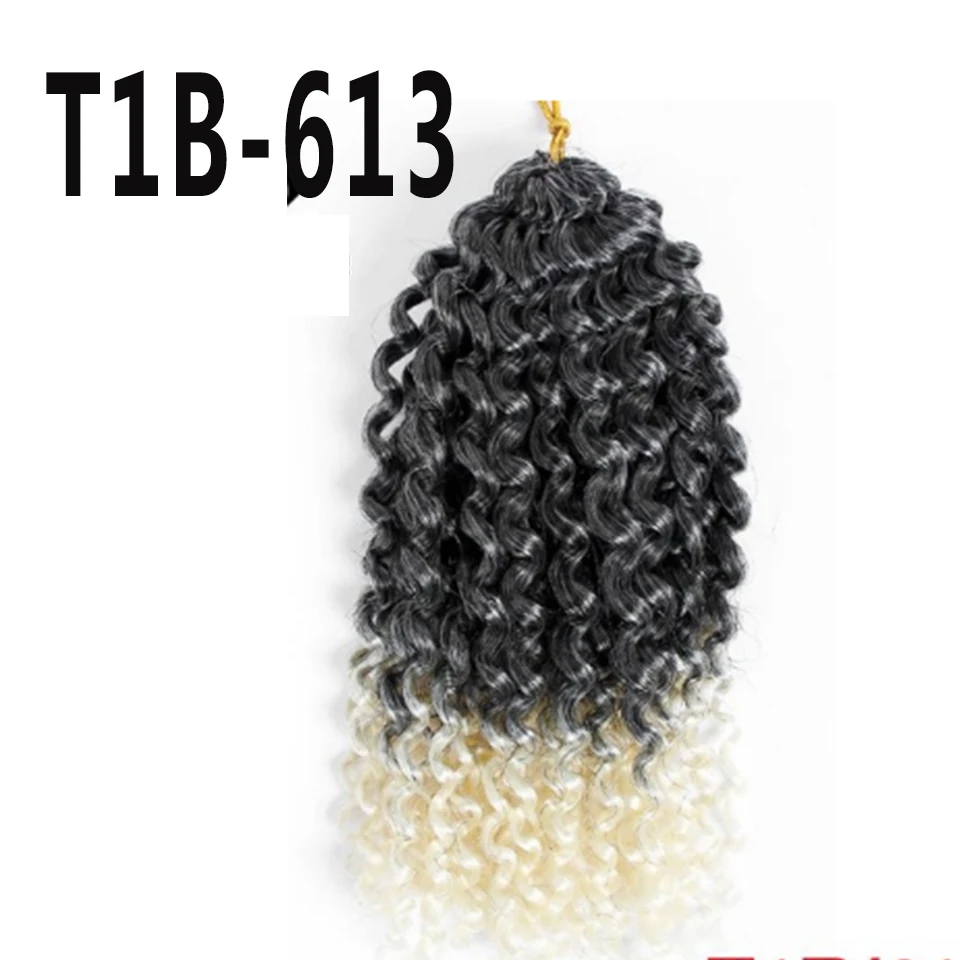 Marley Curly Crochet Hair Extensions for Women Ombre Short Braiding Afro Bulk Colorful Kinky Synthetic Hair for Afri-American - Цвет: 1B-613