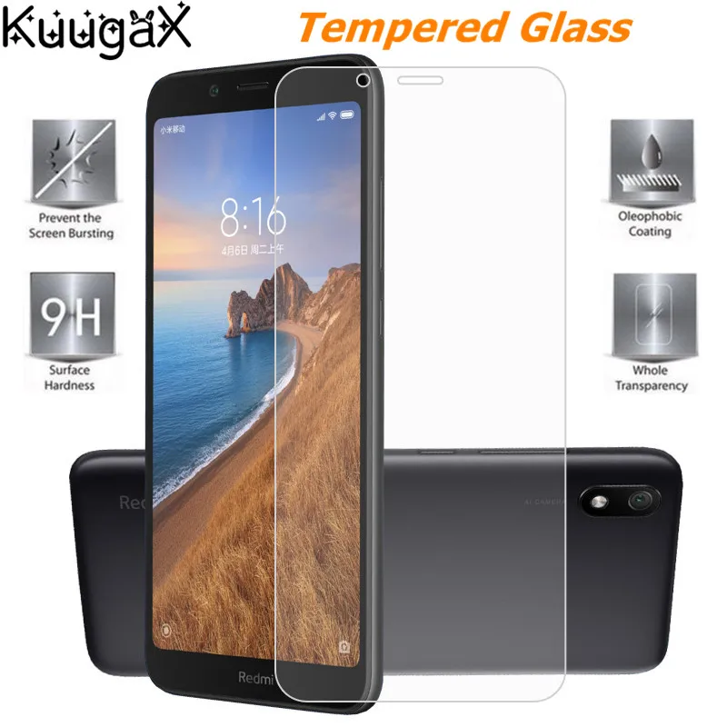 Закаленное стекло для Xiaomi Redmi 7 7A защита экрана глобальная версия защитный чехол